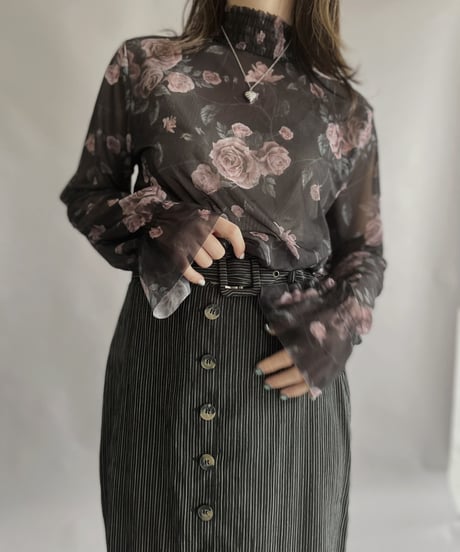 【USED】 See-through Top Rose / 230311-009