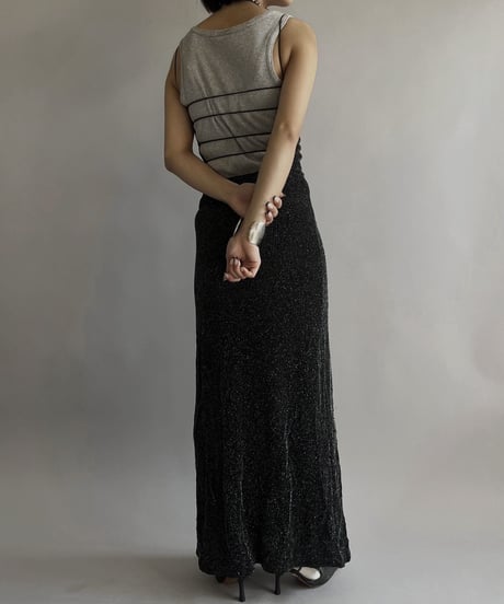 【USED】 Lame Camisole Long One-Piece/ 240224-038