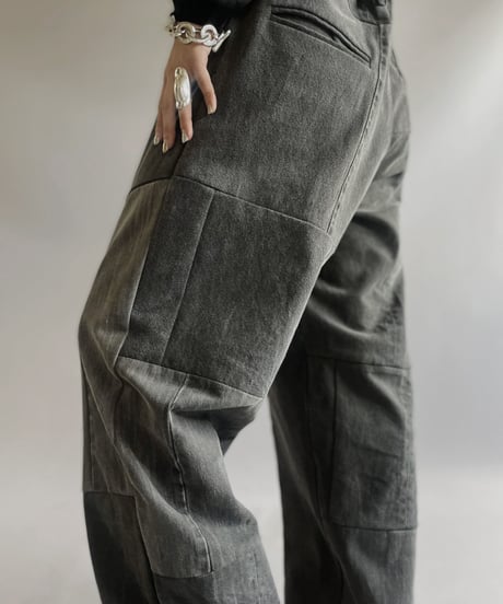 【RE;CIRCLE】 RE Denim Patch Work Pants Black / 230909-027