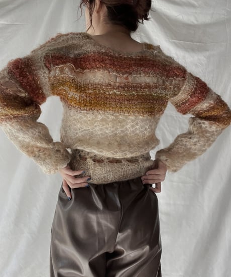 【USED】    Mohair Knit Top①/211216-002