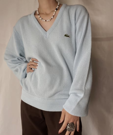 【USED】   LACOSTE Knit Top②/211126-008