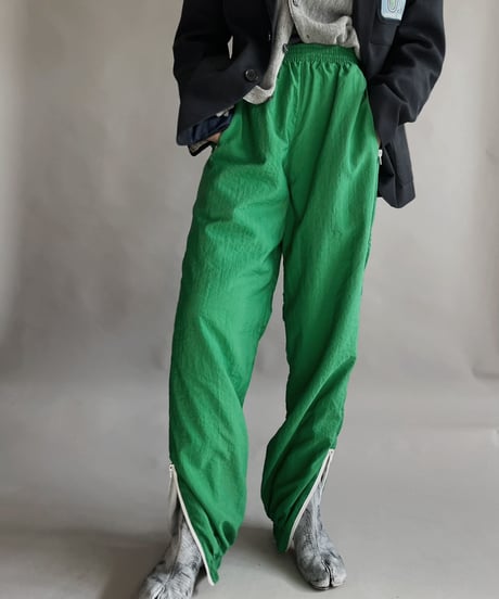 【USED】 Green Nylon Pants / 230121-010