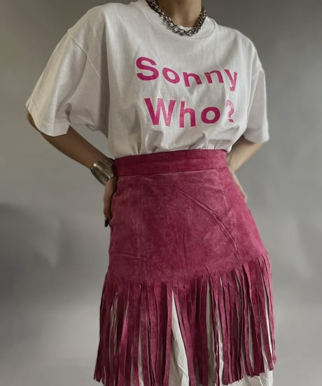 【USED 】Suede Fringe Mini Skirt/ 240505-022