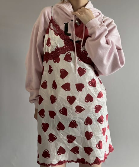 【USED】 Heart Pattern Lingerie Camisole /251206-003