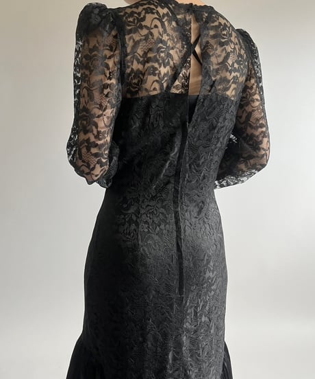 【USED】  Lace Pattern Long One-Piece /250301-015