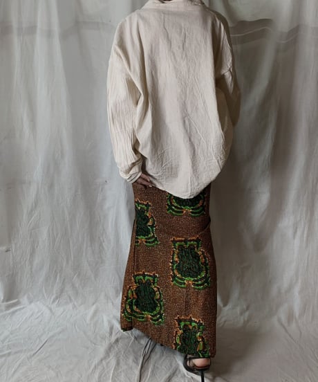 【USED】 African Batik Skirt③/210428-010