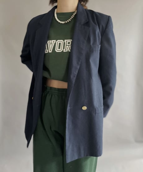 【USED】 Poly + Viscose Blazer Navy / 230128-012