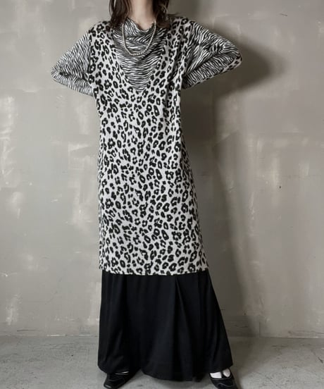 【USED】　Animal Patterned Knit Top/ 220220-027