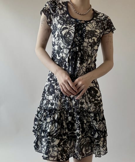 【USED】 Flower Pattern S/S One-Piece  / 250628-002