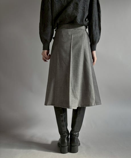【RE;CIRCLE】 RE Suit Pleats Wrap Skirt/ 260108-009