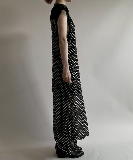 【USED】 Dot Pattern Camisole Long One-Piece  / 250628-008
