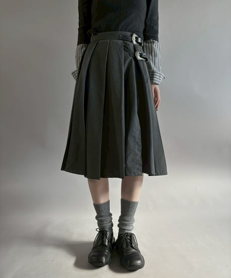 【RE;CIRCLE】 RE Suit Pleats Wrap Skirt/ 260108-013