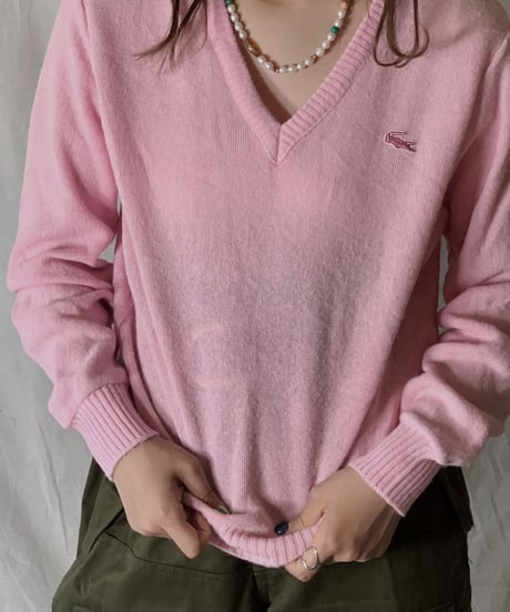 【USED】 LACOSTE Acrylic Sweater /210421-037