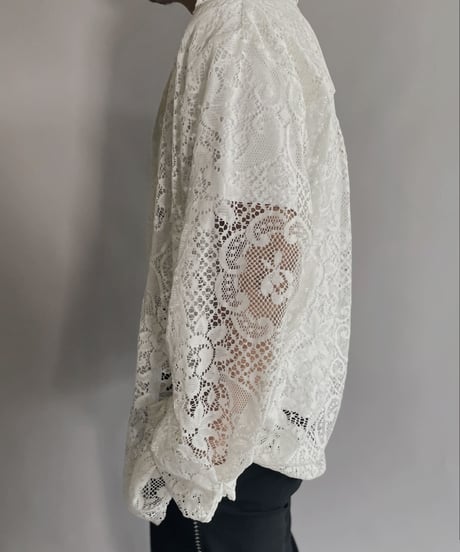 【RE;CIRCLE】 RE Men's Crochet Lace Shirt / 220915-001