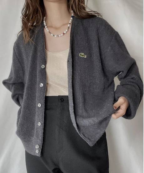 【USED】   LACOSTE Knit Cardigan⑨/211126-017