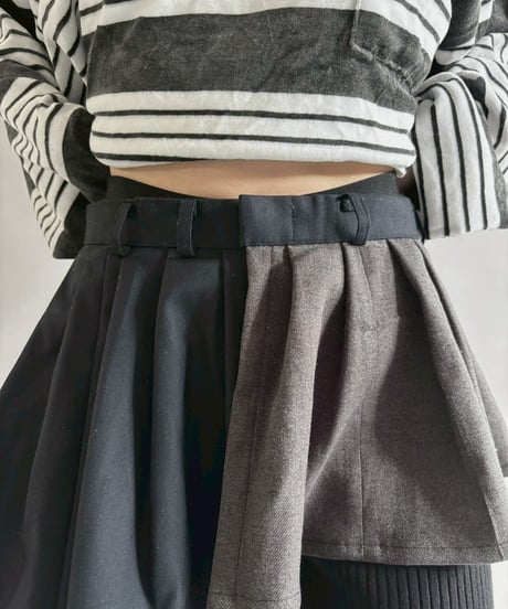 【RE;CIRCLE】 RE Suit Wrap Skirt Mini / 260129-014
