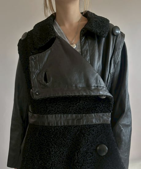 【USED】 Design Leather Coat / 260131-009