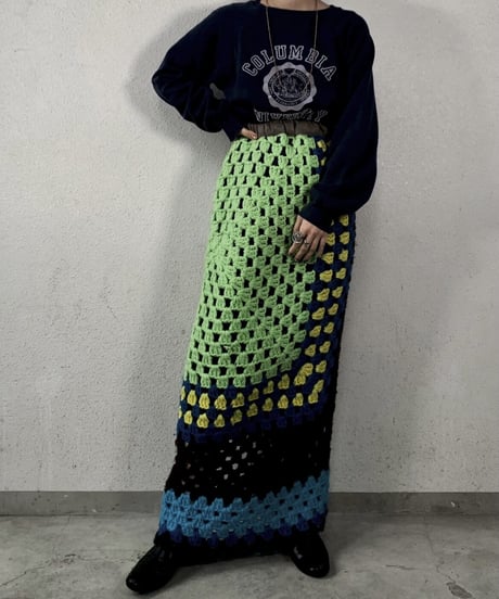 【RE;CIRCLE】 Granny Knit Long Skirt ① /210125-008
