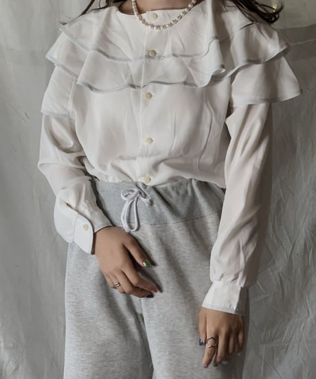【USED】 White Blouse /210421-030