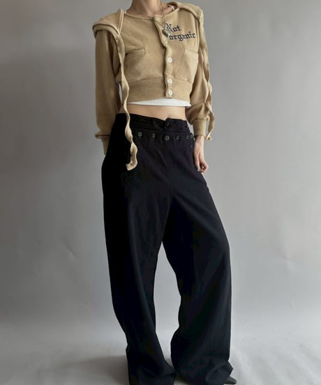 【RE;CIRCLE】 RE Hooded Acrylic Short Cardigan / 251016-008