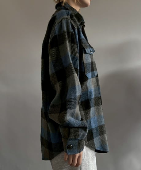 【USED】 MELTON Flannel Shirt Jacket /251025-016