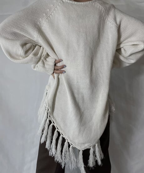 【USED】  Crochet Knit L/S Top⑦/211014-058