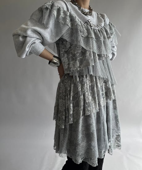 【USED】 Flower Patterned Tiered Camisole One-Piece/240928-022