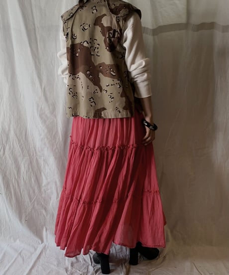 【USED】 Cotton Crinkle Long Skirt/210317-026