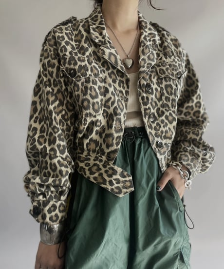 【USED】 VERTIGO Leopard Patterned Short Jacket/ 231125-007