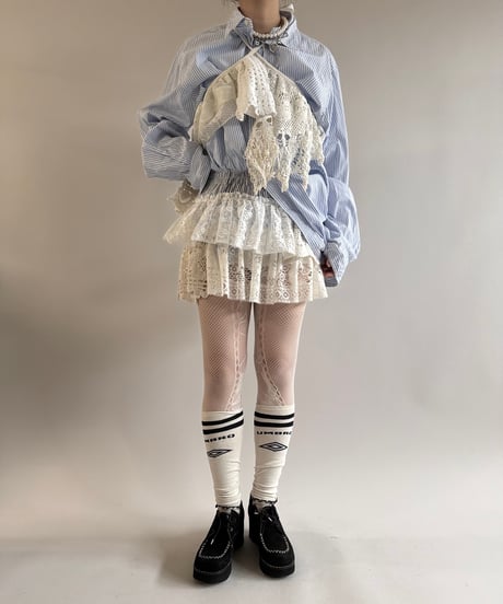 【RE;CIRCLE】 Re Crochet Stripe Skirt/ 250320-005