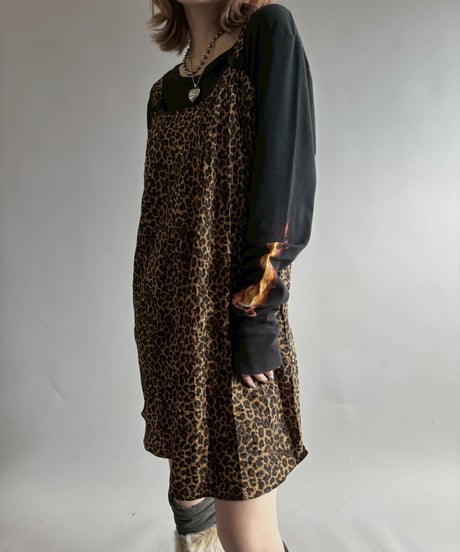 【USED】 Leopard Pattern Camisole One-Piece  /251004-031