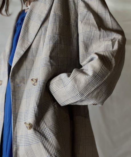 【USED】  Plaid Tailored Jacket/211014-047
