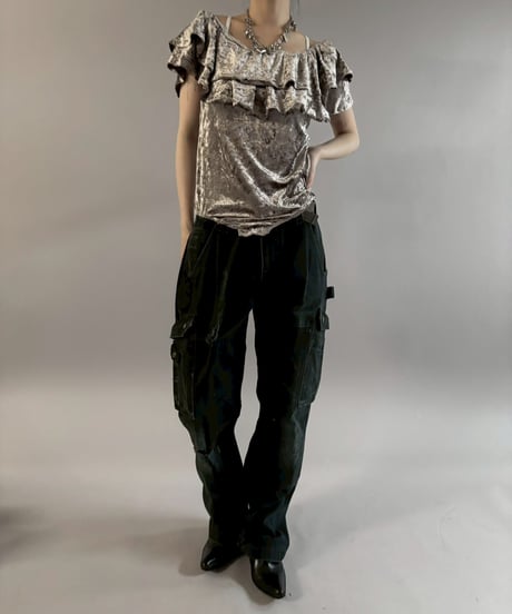 【USED】 N/S Velour Leotard Top / 260307-005