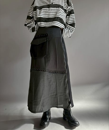 【RE;CIRCLE】 RE Suit Asymmetry Long Skirt / 260129-010