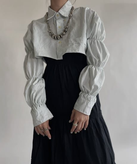 【RE;CIRCLE】 RE Short Striped Shirt / 220609-006