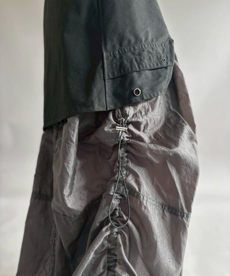 【RE;CIRCLE】 RE U.S Military Rebuild Parachute Layered Skirt Black / 260423-006