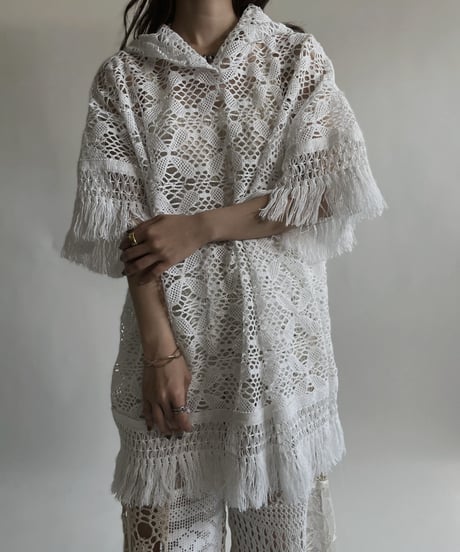 【RE;CIRCLE】 RE Crochet Lace S/S Hoodie / 220427-025