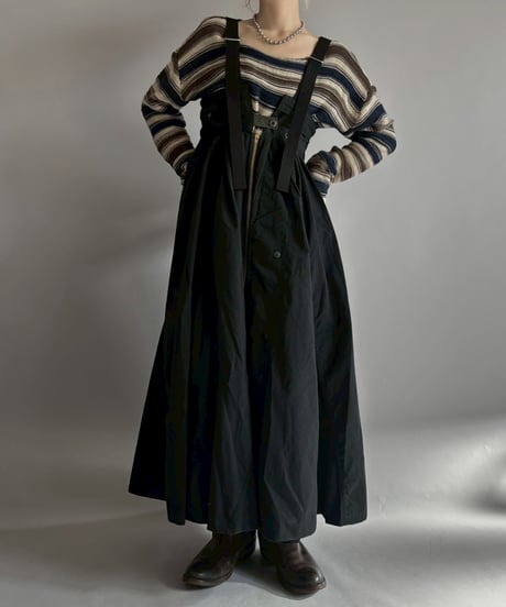 【2026SS最終 / RE;CIRCLE】 RE U.S Military Rebuild 2way One-piece (Black)/ ARMY-02
