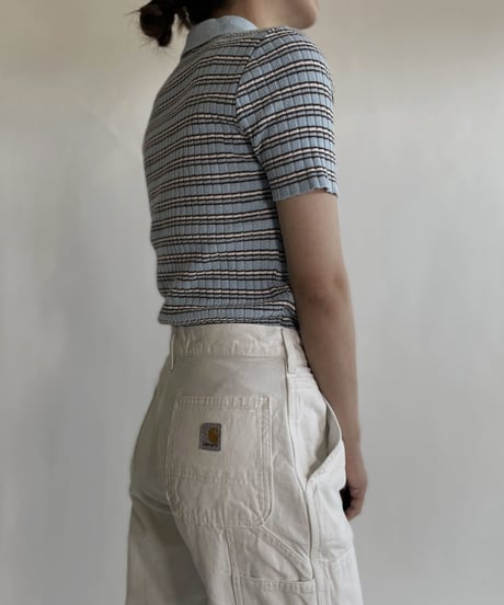 【USED】Gina Benotti Stripes Knit Top / 220514-018