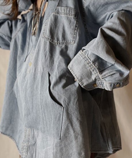 【RE;CIRCLE】 Remake Denim Mexican Parker②/210906-013