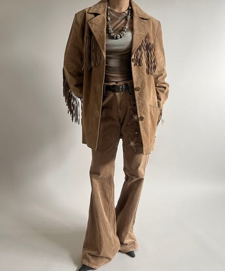 【USED】  Suede Fringe Jacket /250301-013