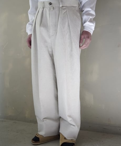 【RE;CIRCLE】 RE 1950s Flench Linen Slacks / 221031-001