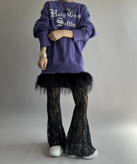 【USED】 I.AM.GIA Layered Lace Patterned Flare Pants / 241019-008