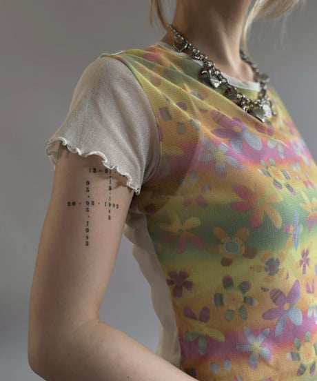 【USED】 Flower Print Sheer Top / 260704-015