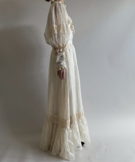 【USED】 Lace Pattern Long Skirt /250628-027