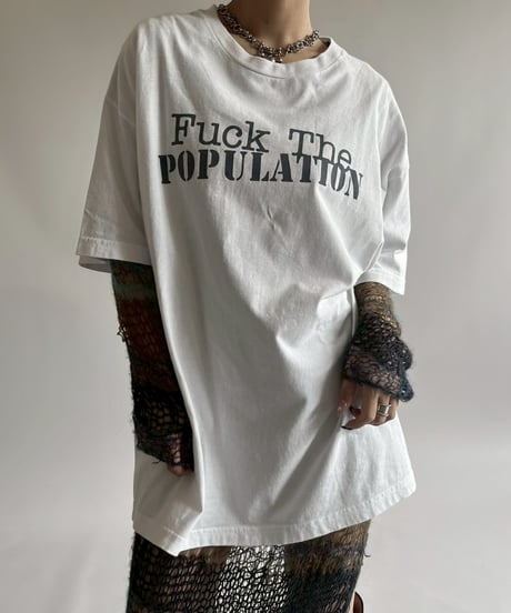 【USED】  Made in USA Fuck the POPULATION T-Shirt /250510-002