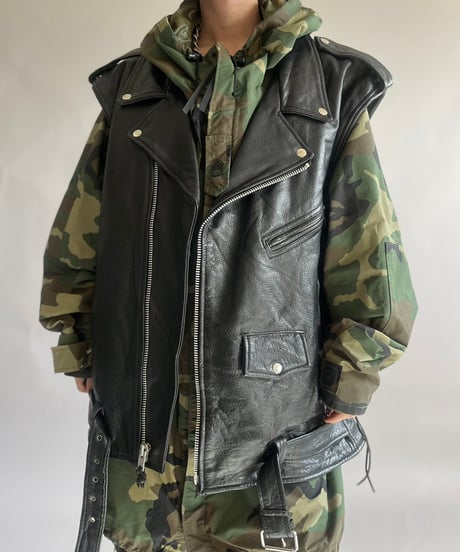 【USED】 LK Leather Riders Vest/241130-002