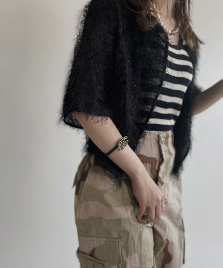 【USED】 Short Sleeves Shaggy Cardigan / 220430-002