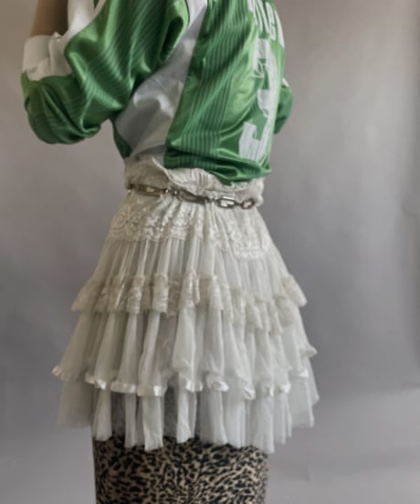 【USED】  Poly Tiered Mini Skirt / 2300513-006