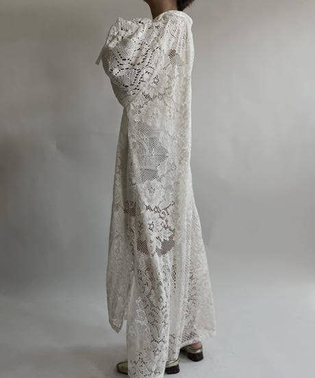 【RE;CIRCLE】 RE Crochet Lace Open Collar One-piece / 220427-030